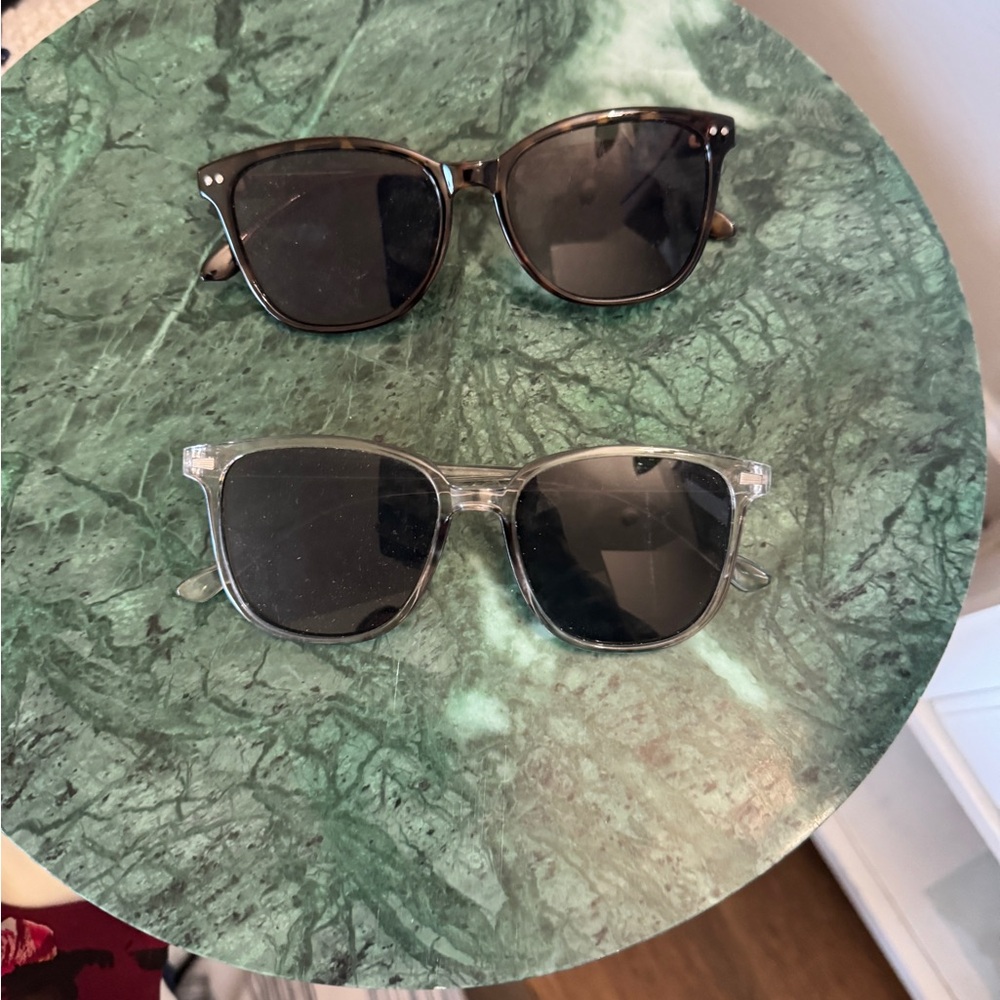 Stylish Tortoise and Clear Sunglasses Set